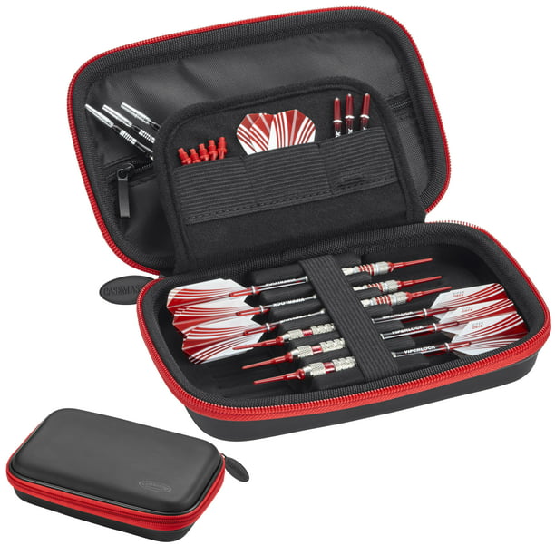New Compact Leatherette Dart Wallet Holds One Set of Darts Red Dart Case 